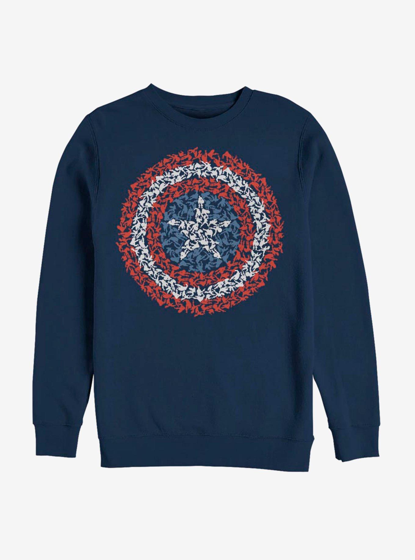 Marvel Captain America Mini Caps Sweatshirt, NAVY, hi-res