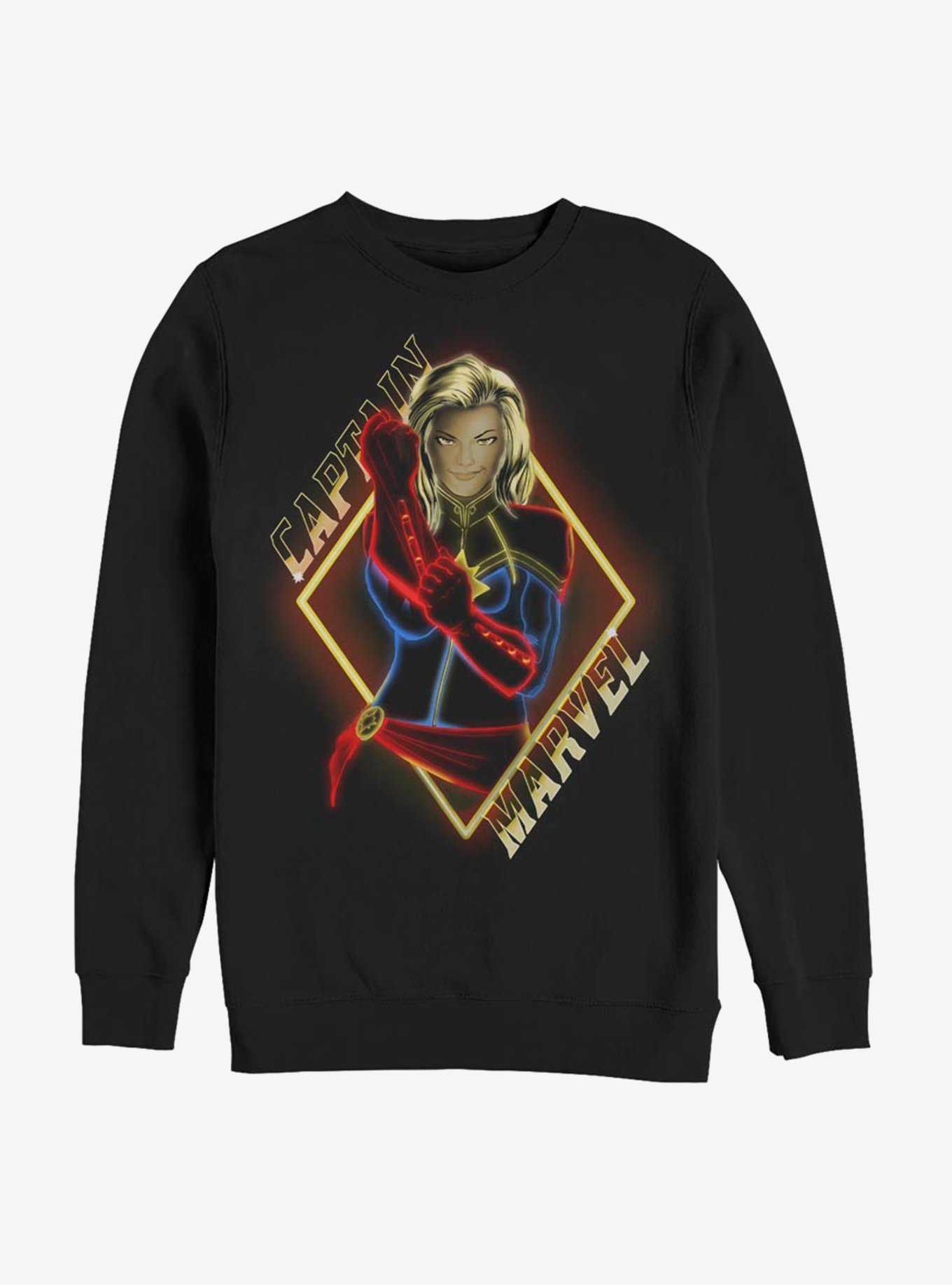 Avengers Captain Marvel Glow Sweatshirt, , hi-res