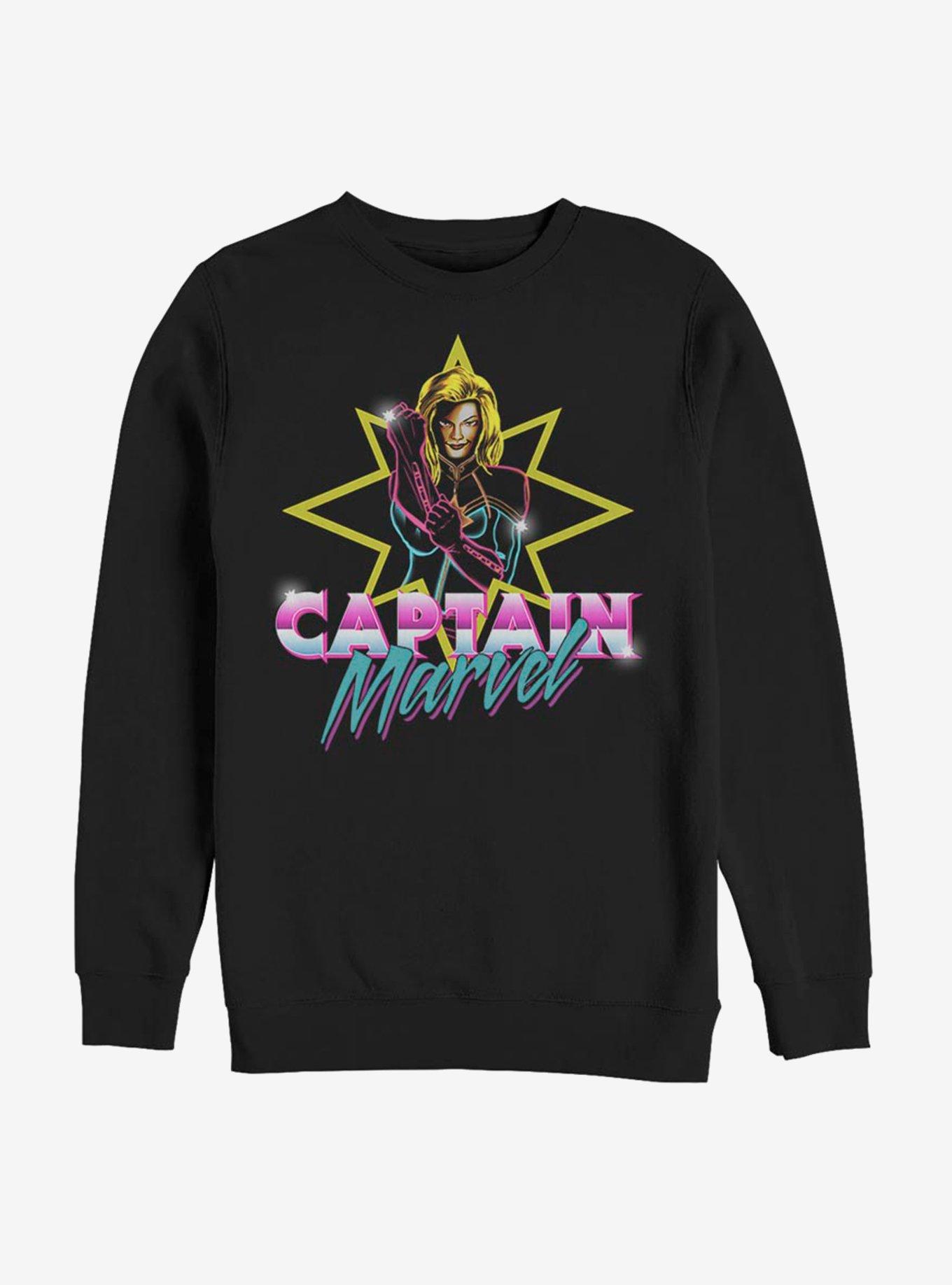 Avengers Captain Marvel Captain Neon M Sweatshirt, , hi-res
