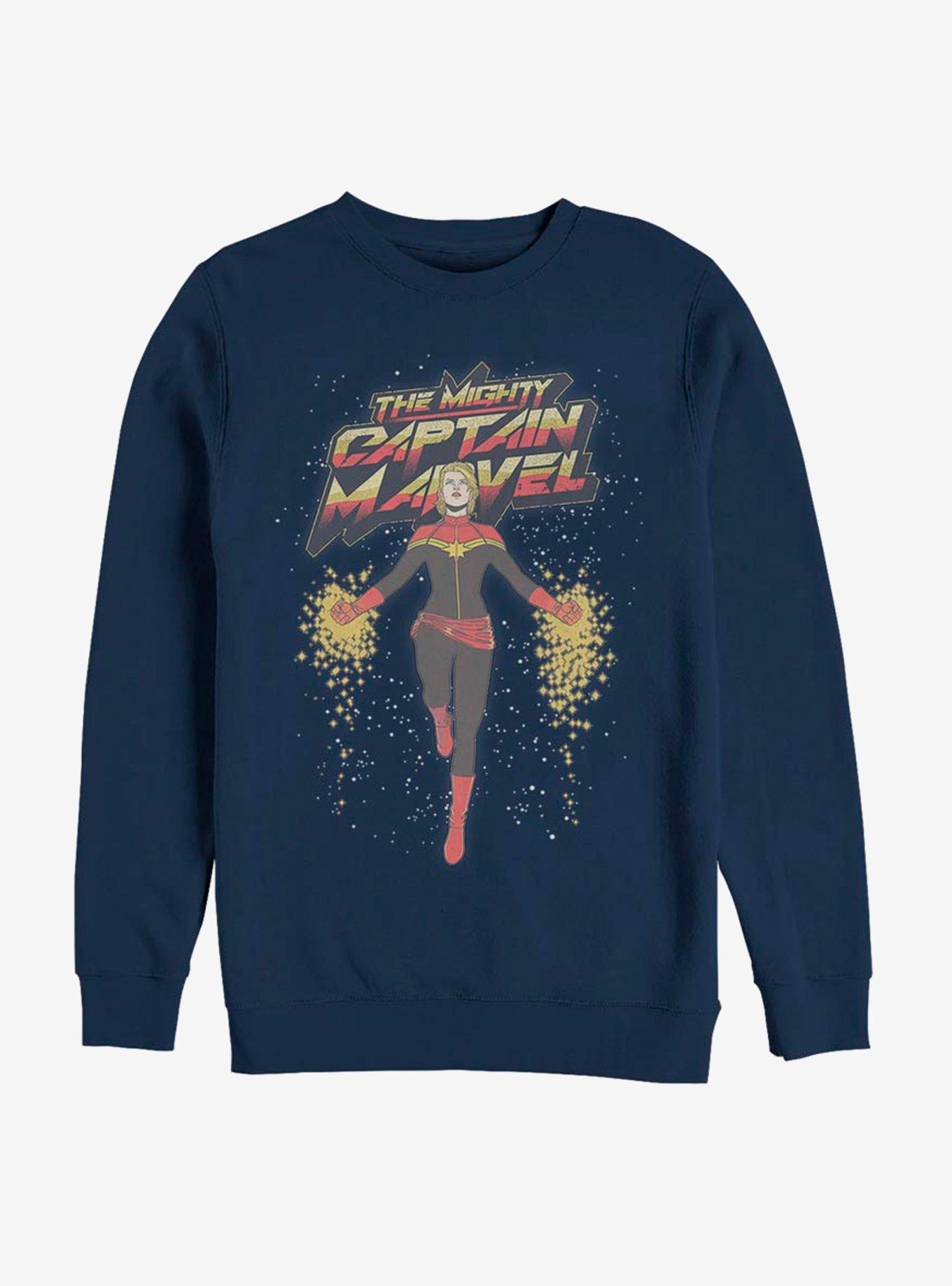 Avengers Captain Marvel Mighty Cap M Sweatshirt, NAVY, hi-res