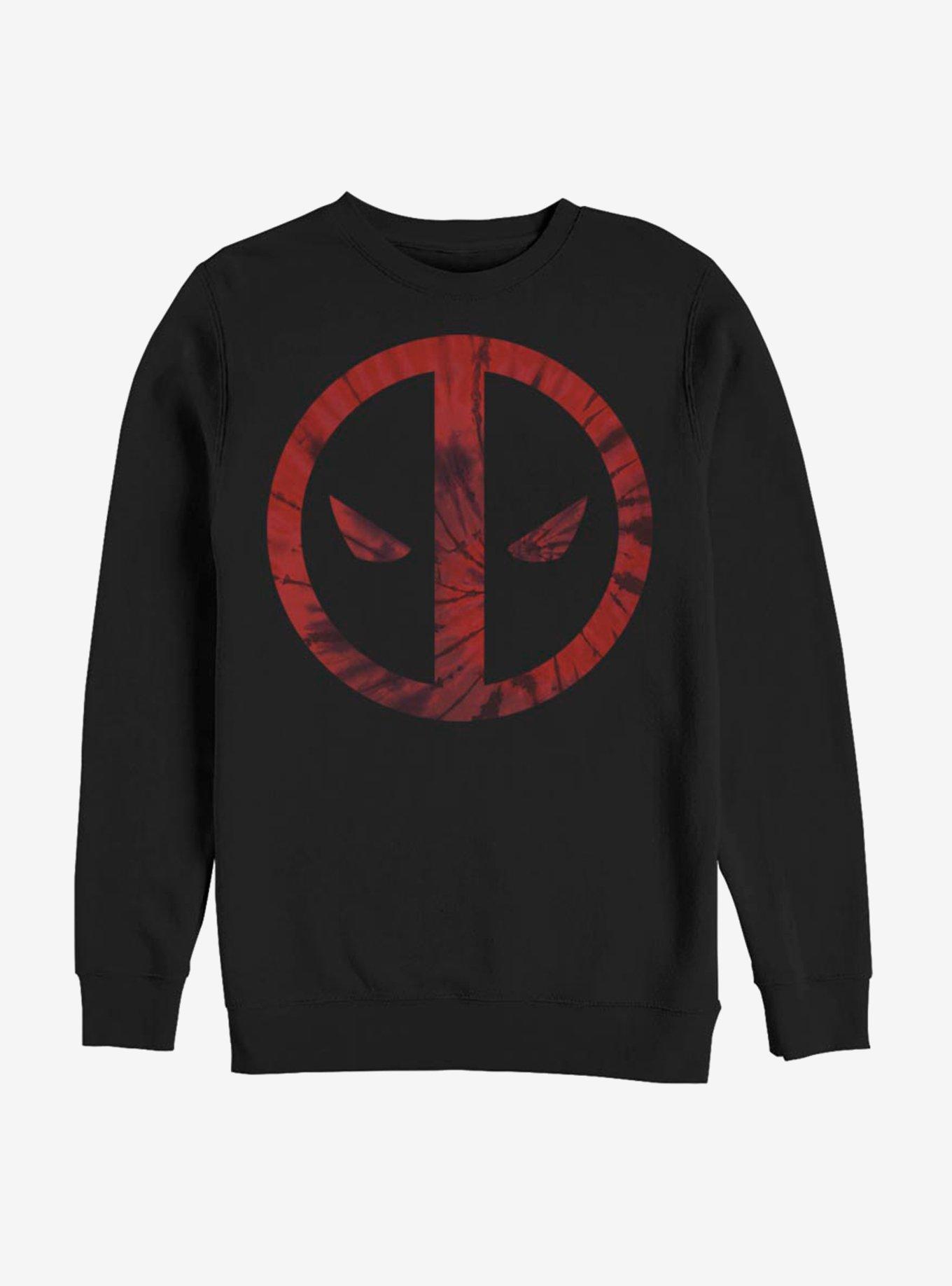 Marvel Deadpool Tie-Dye Sweatshirt, BLACK, hi-res