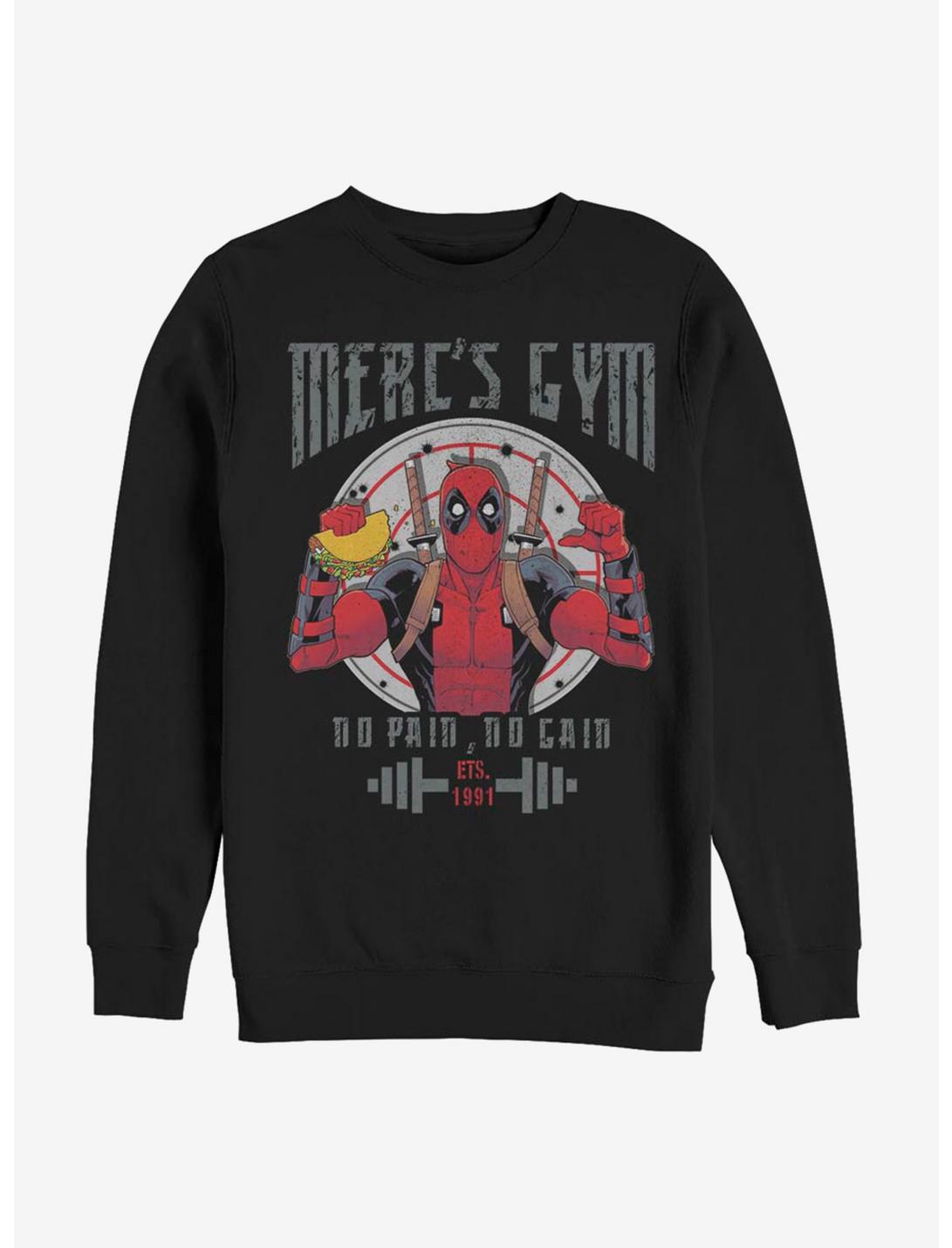 Marvel Deadpool Gym Sweatshirt, BLACK, hi-res