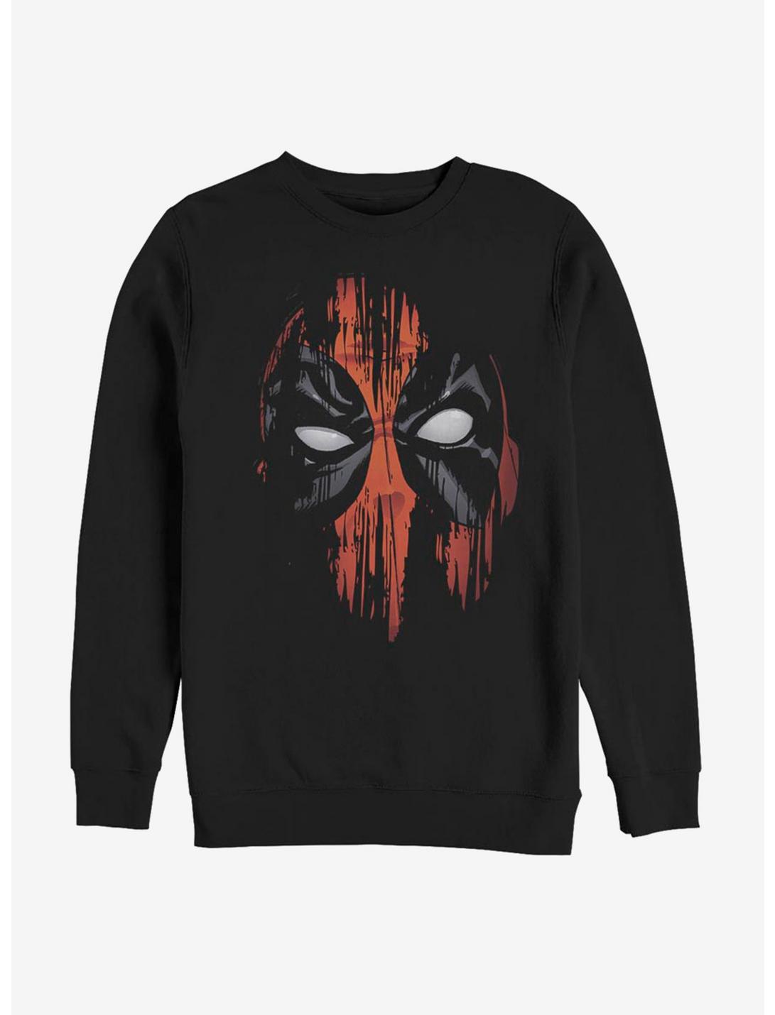 Marvel Deadpool Painted Face Sweatshirt, BLACK, hi-res