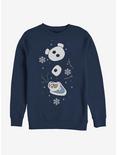 Disney Frozen Olaf Xmas Sleeve Sweatshirt, NAVY, hi-res