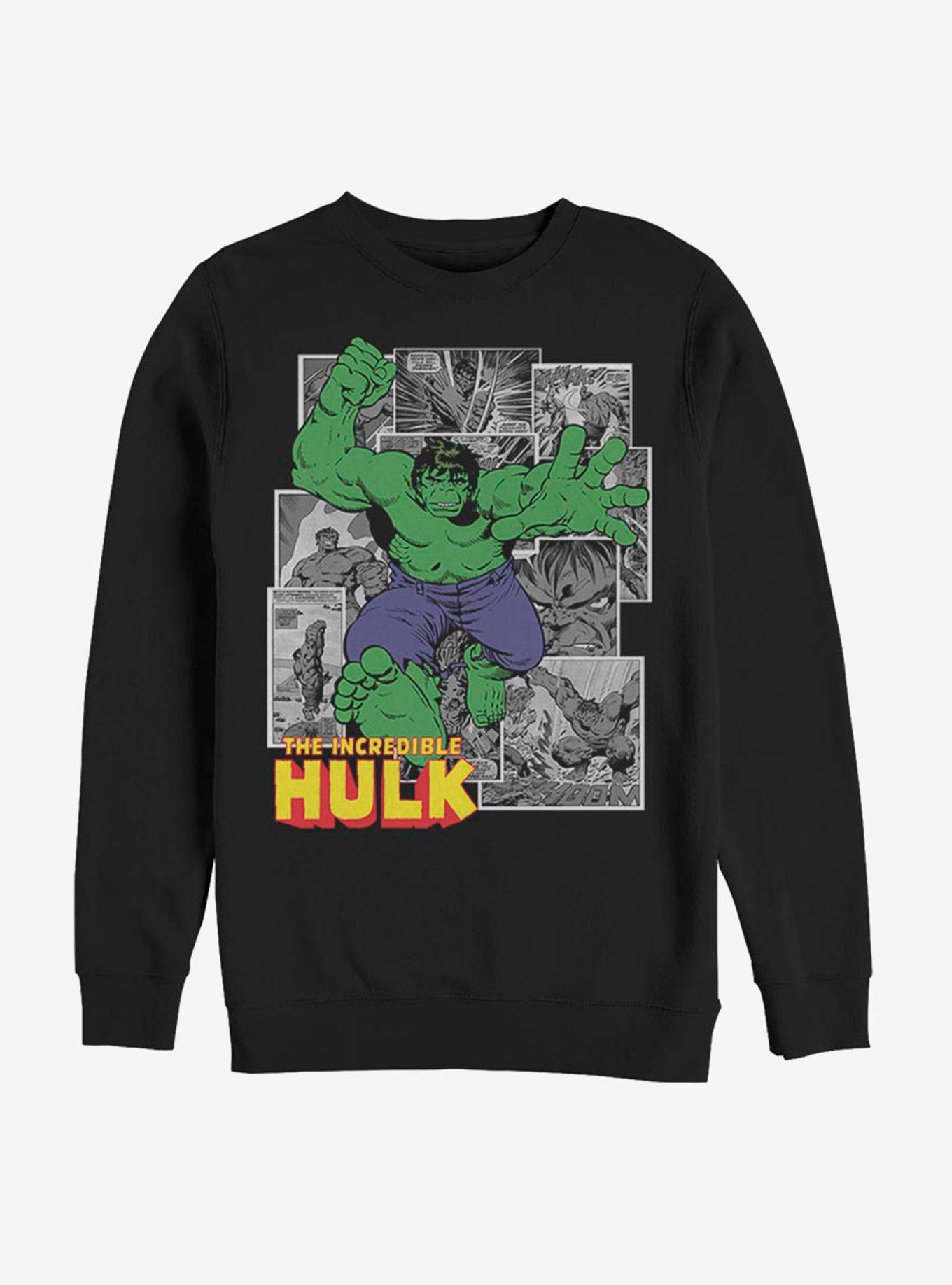 Marvel Hulk Comic Hulk Sweatshirt, BLACK, hi-res