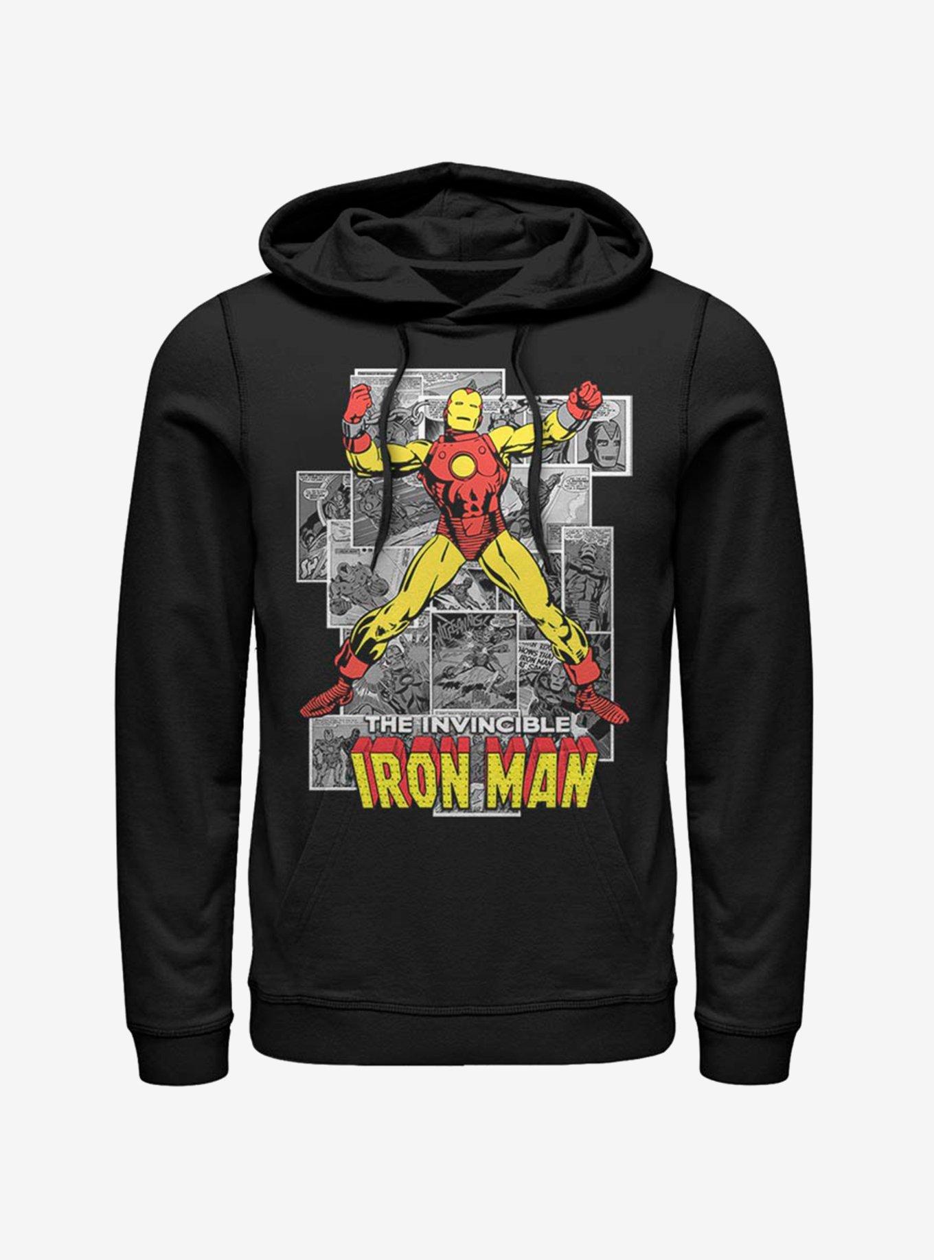 Marvel Iron Man Comic Ironman Hoodie, BLACK, hi-res