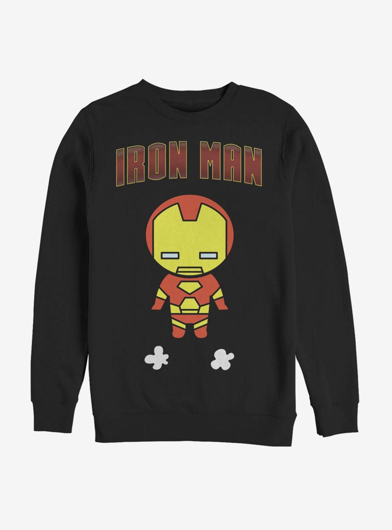 Marvel Iron Man Kawaii IronMan Sweatshirt, BLACK, hi-res