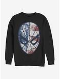 Marvel Spider-Man American Flag Face Sweatshirt, BLACK, hi-res