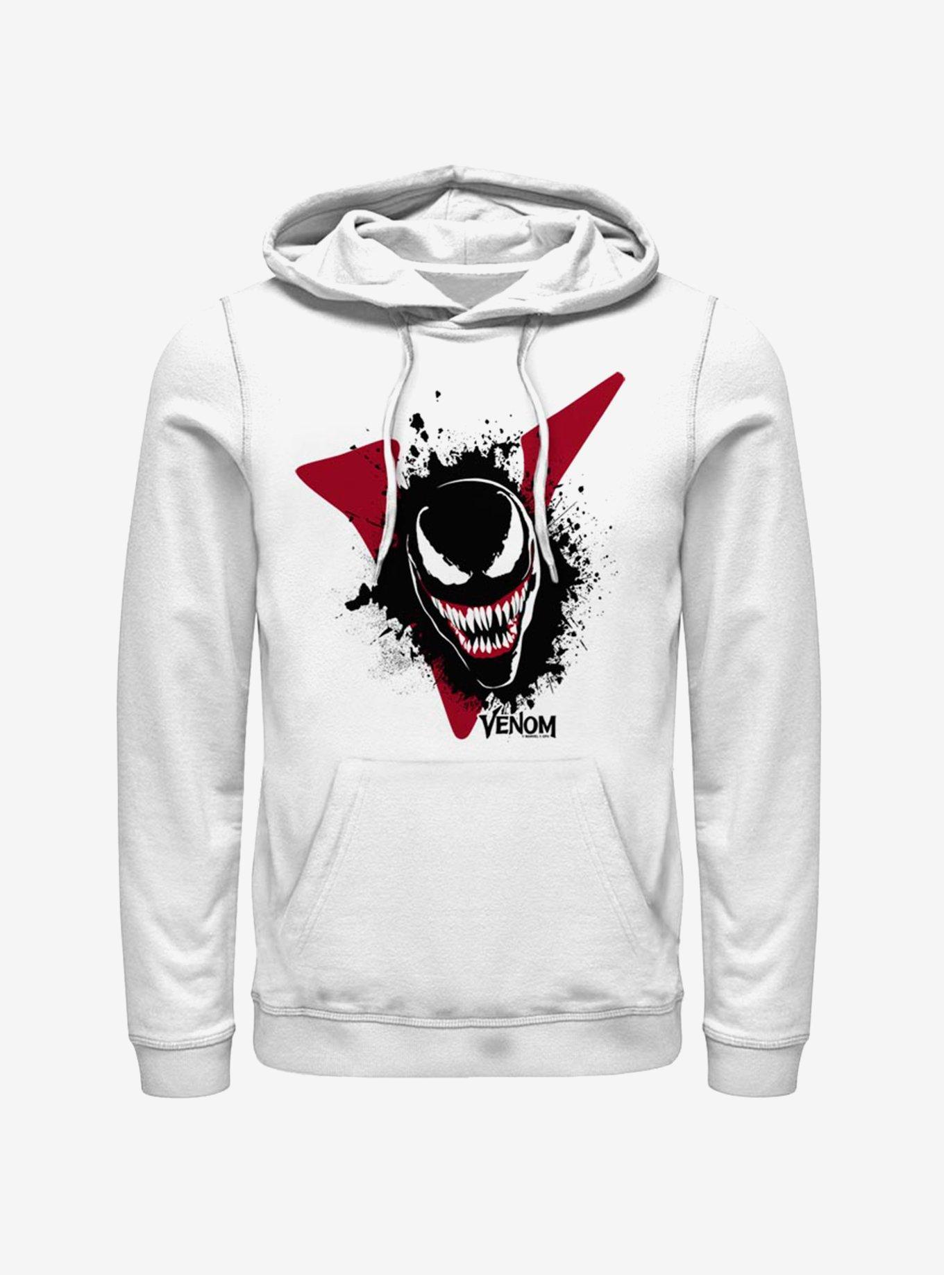 Marvel Venom Big V Venom FaceHoodie, WHITE, hi-res