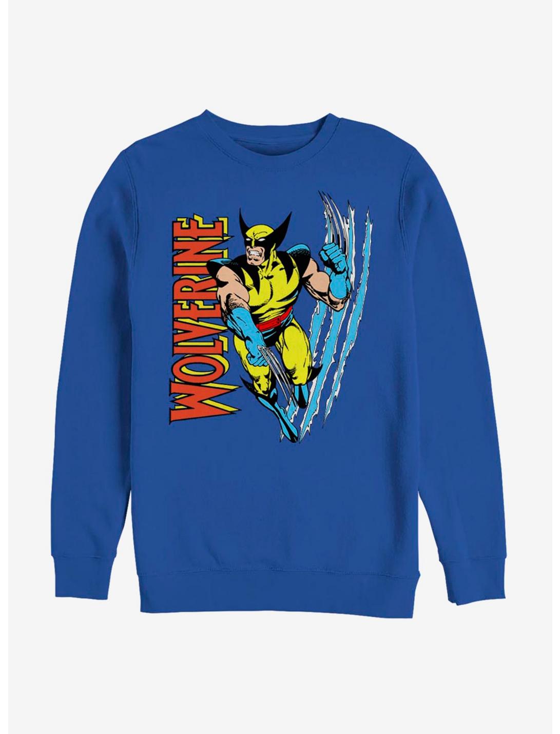 Marvel X-Men Wolverine Wolvie Claw Flip Sweatshirt, ROYAL, hi-res