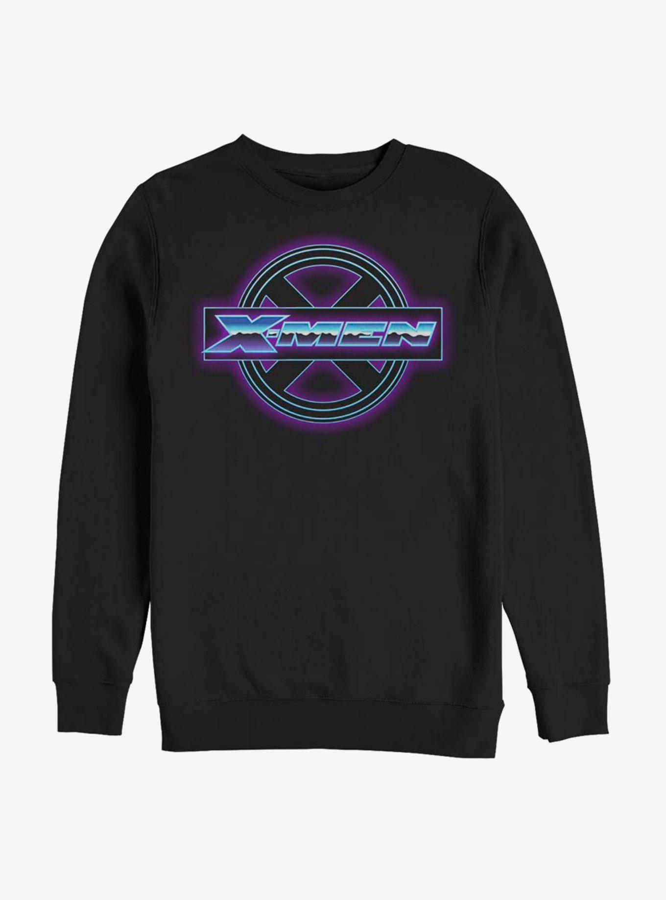 Marvel X-Men XMen 80's Logo Sweatshirt, BLACK, hi-res