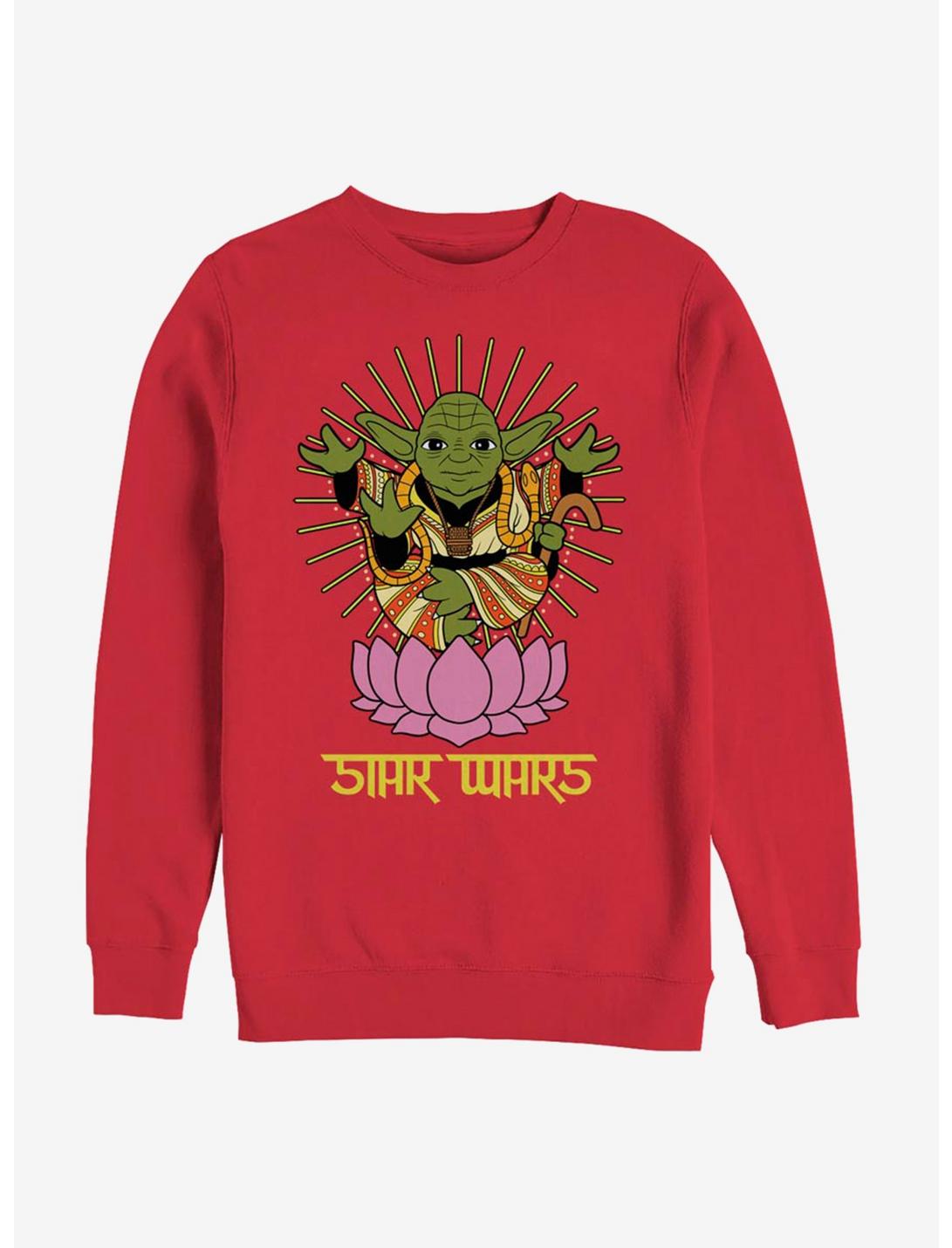 Star Wars Yoda Lotus Sweatshirt, RED, hi-res