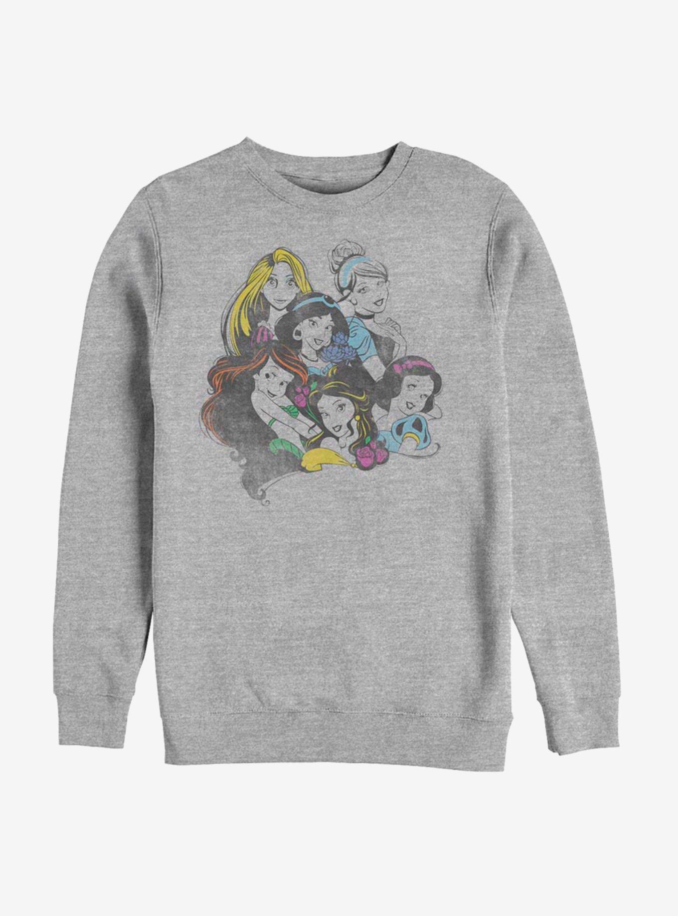 Disney Princesses Princess Chillin Sweatshirt, ATH HTR, hi-res