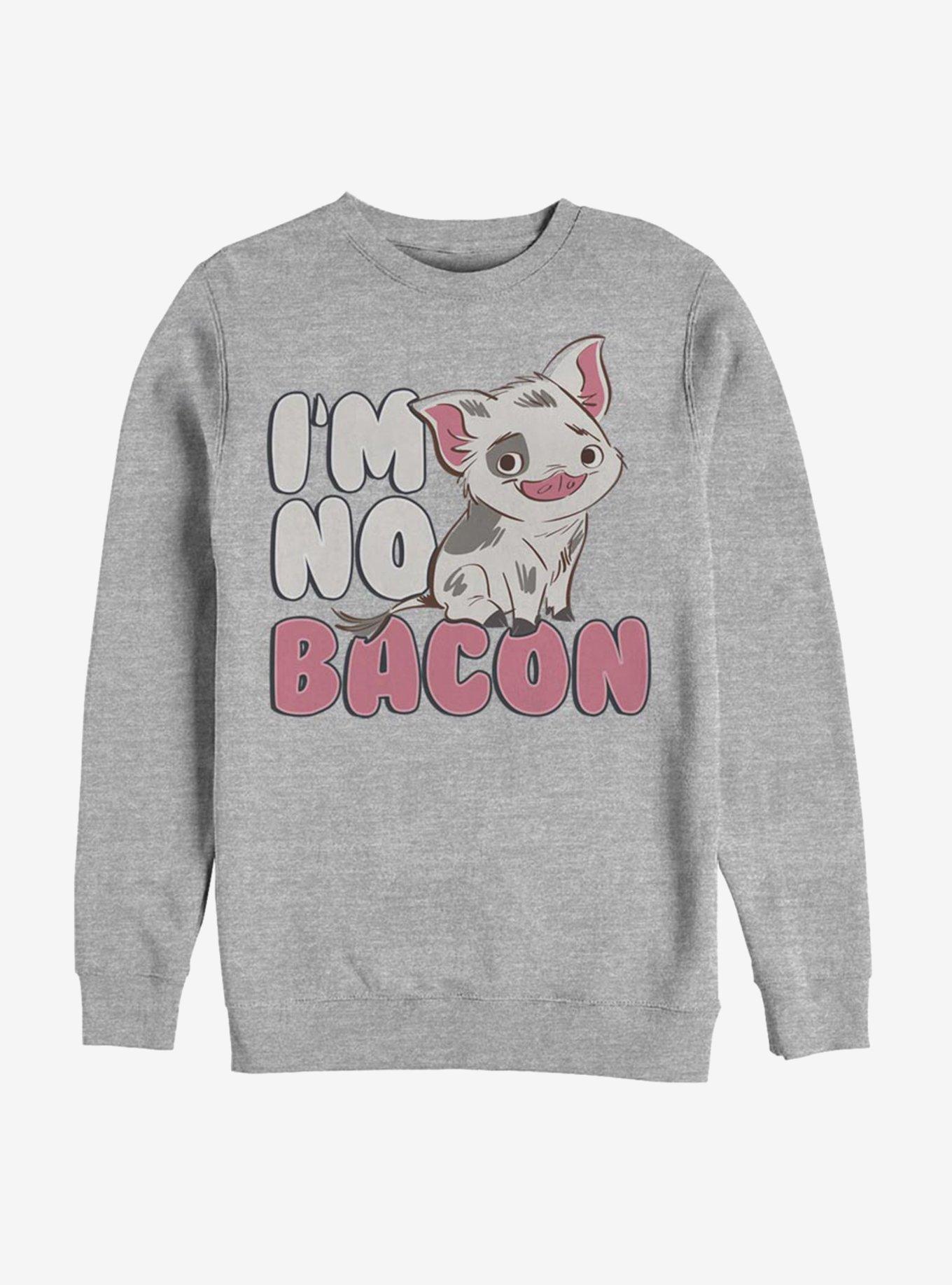 Disney Moana Not Bacon Sweatshirt, ATH HTR, hi-res