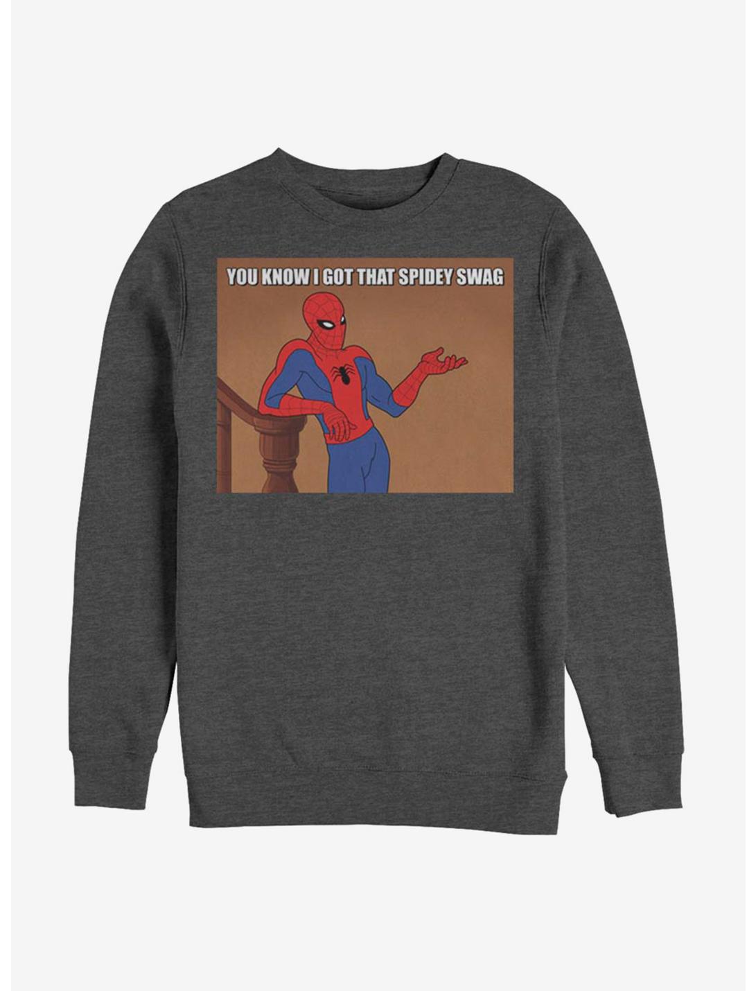 Marvel Spider-Man Spidey Swag Sweatshirt, CHAR HTR, hi-res
