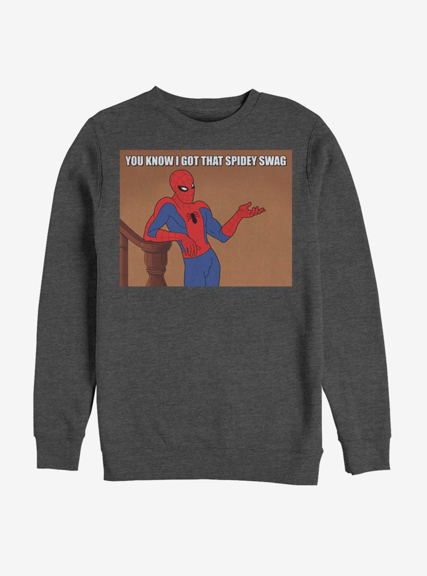 Marvel Spider-Man Spidey Swag Sweatshirt, CHAR HTR, hi-res