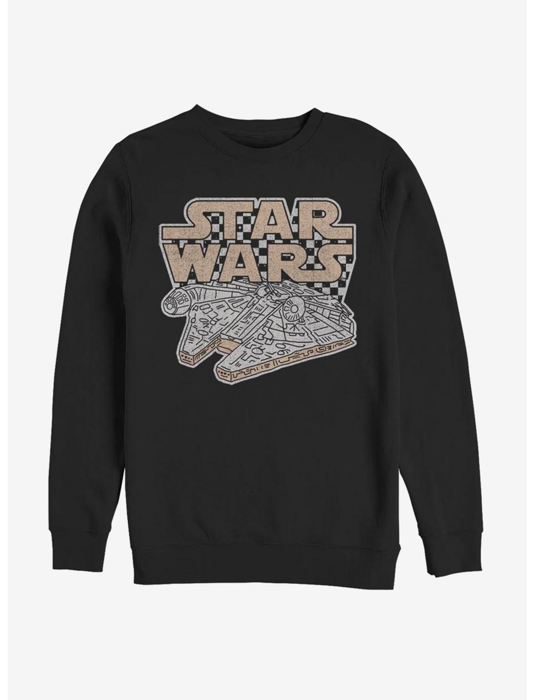 Star Wars Checker Falcon Sweatshirt, BLACK, hi-res