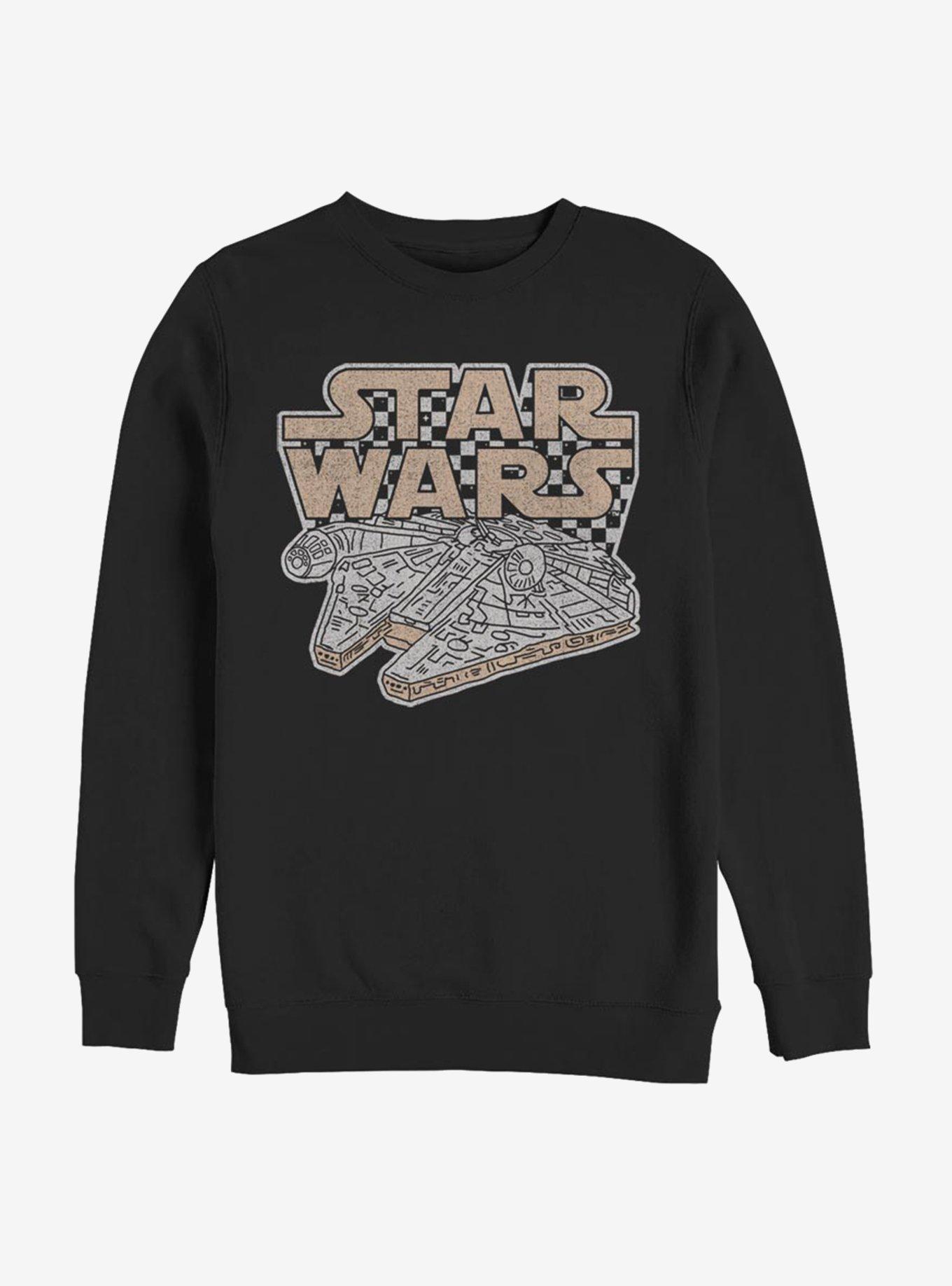 Star Wars Checker Falcon Sweatshirt, BLACK, hi-res