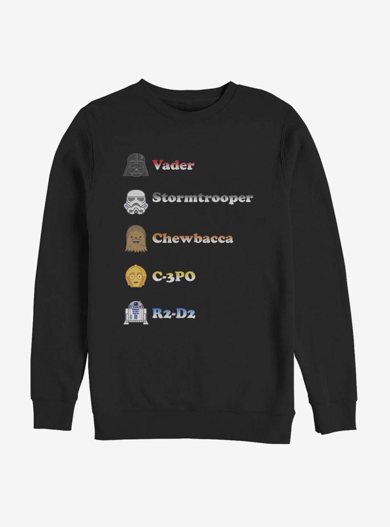 Star Wars Emoji Con Sweatshirt, BLACK, hi-res