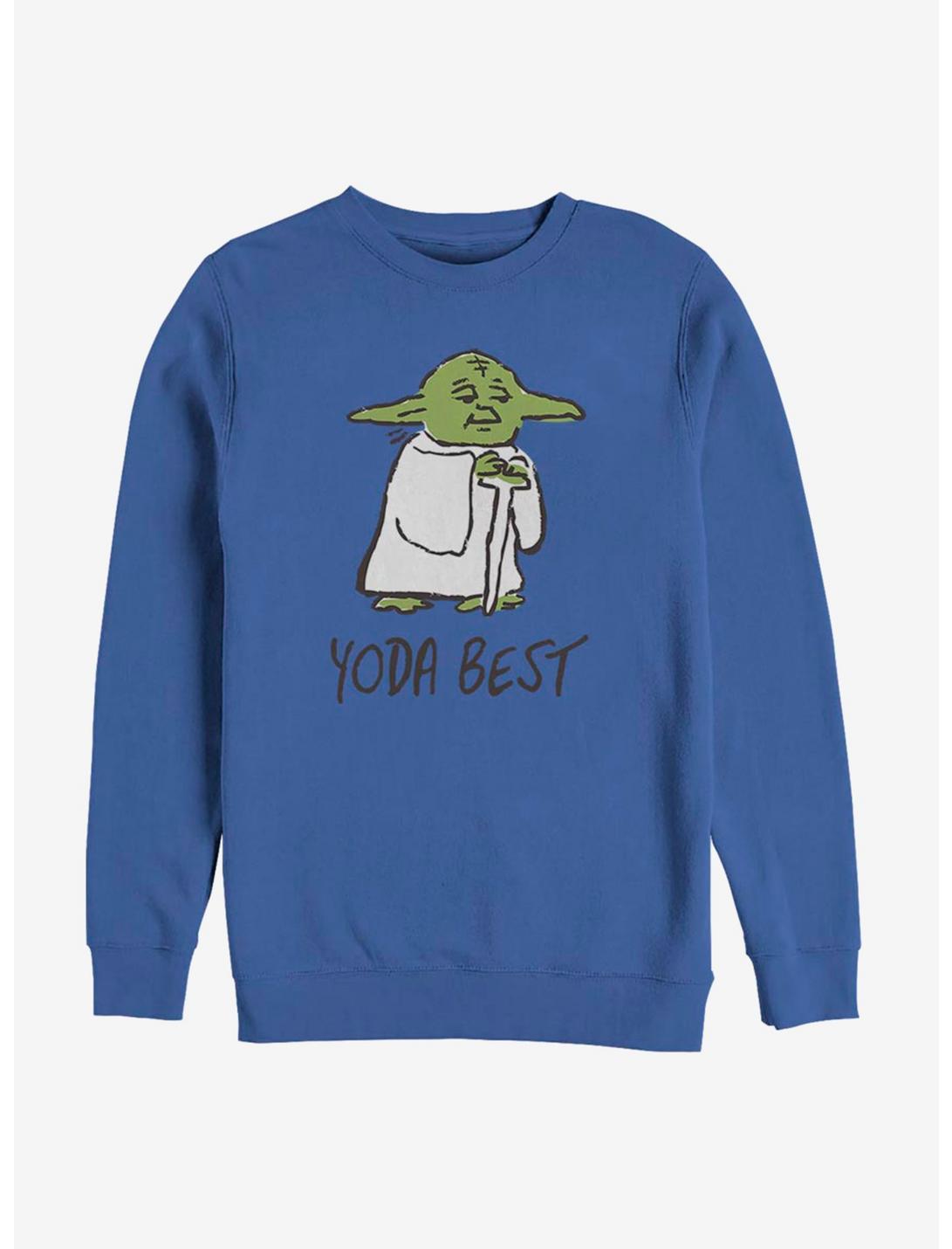 Star Wars Yoda Best Doodle Sweatshirt, ROYAL, hi-res