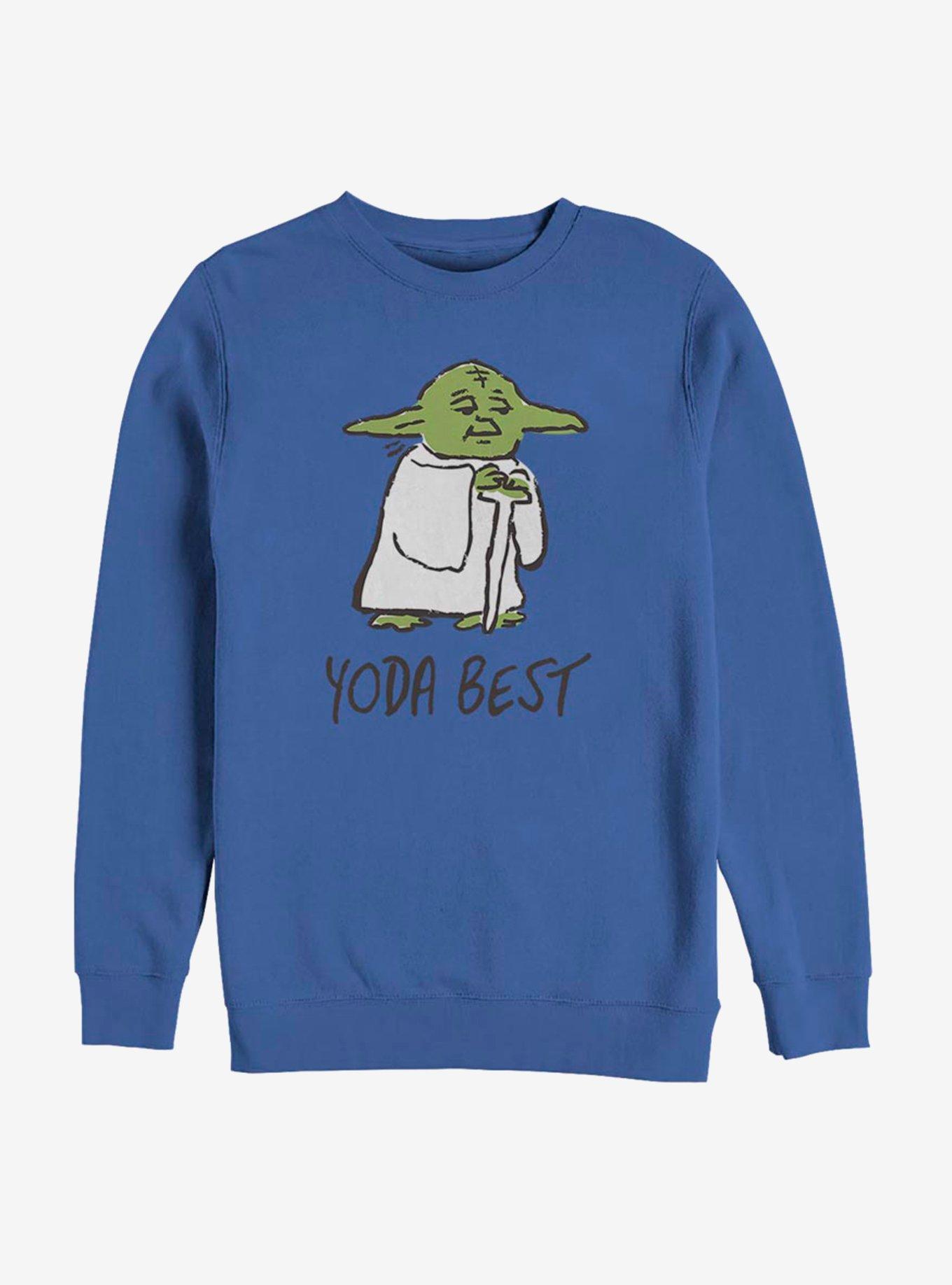 Star Wars Yoda Best Doodle Sweatshirt, ROYAL, hi-res