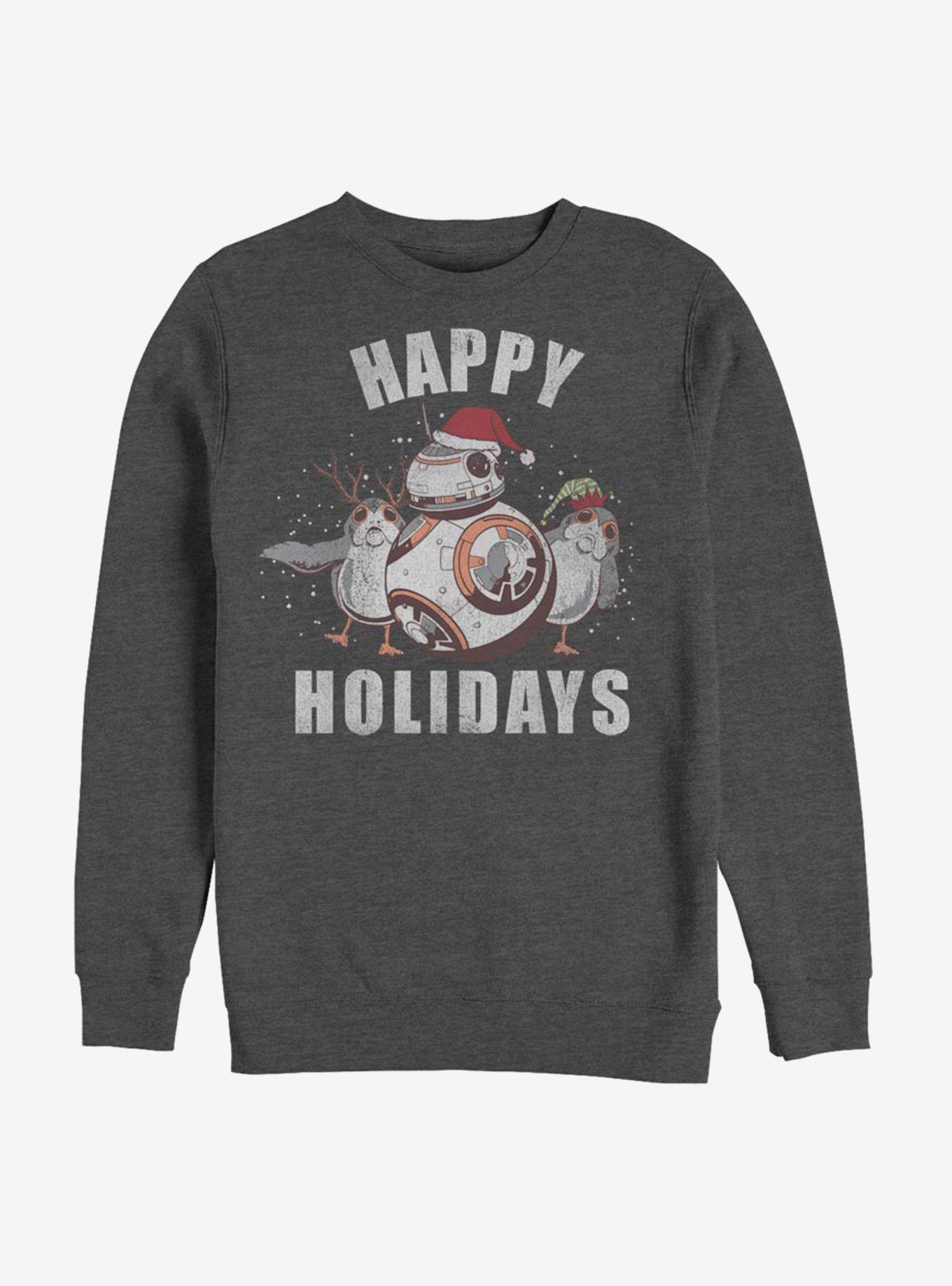 Star Wars Episode VIII The Last Jedi BB-8 Cold Sweatshirt, CHAR HTR, hi-res