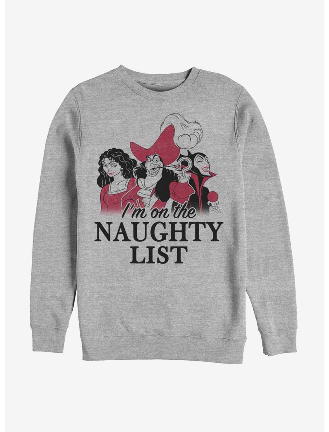Disney Villains Naughty List Sweatshirt, ATH HTR, hi-res