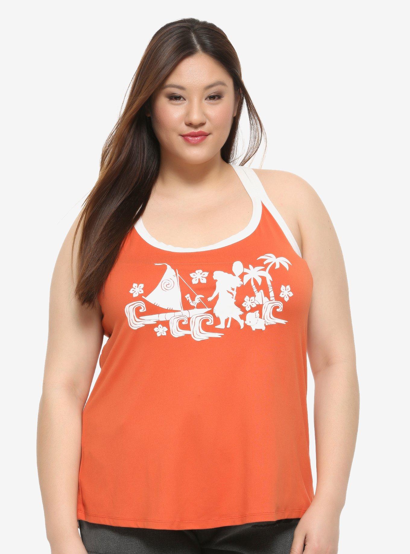 Disney Moana Silhouette Scene Strappy Tank Top Plus Size, MULTI, hi-res