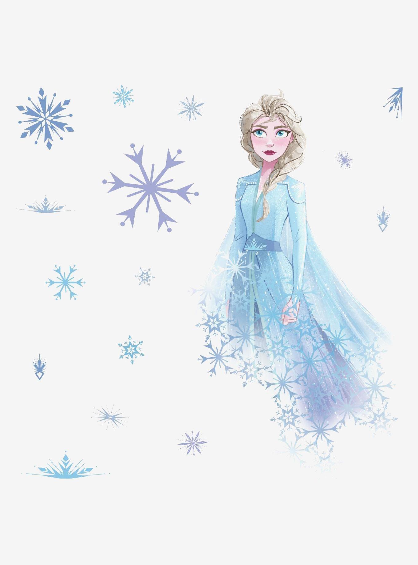 Disney Frozen 2 Elsa With Snowflakes Peel And Stick Giant Wall Decals, , hi-res