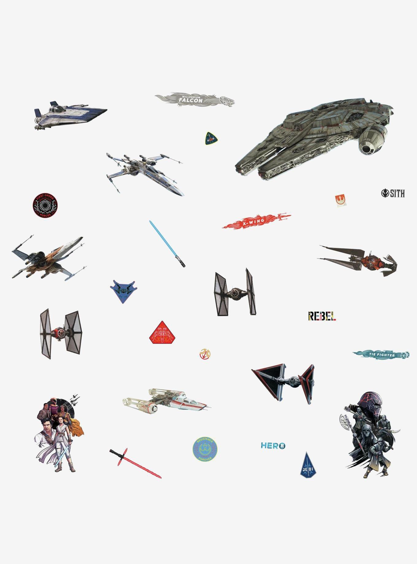 Star Wars Episode IX Galactic Ships Peel And Stick Wall Decals
