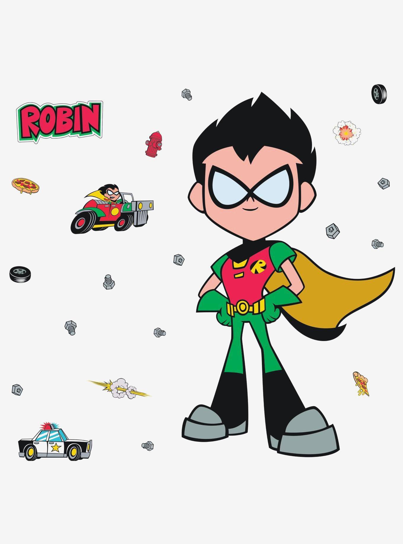 DC Comics Teen Titans Go! Robin Peel And Stick Giant Wall Decals, , hi-res