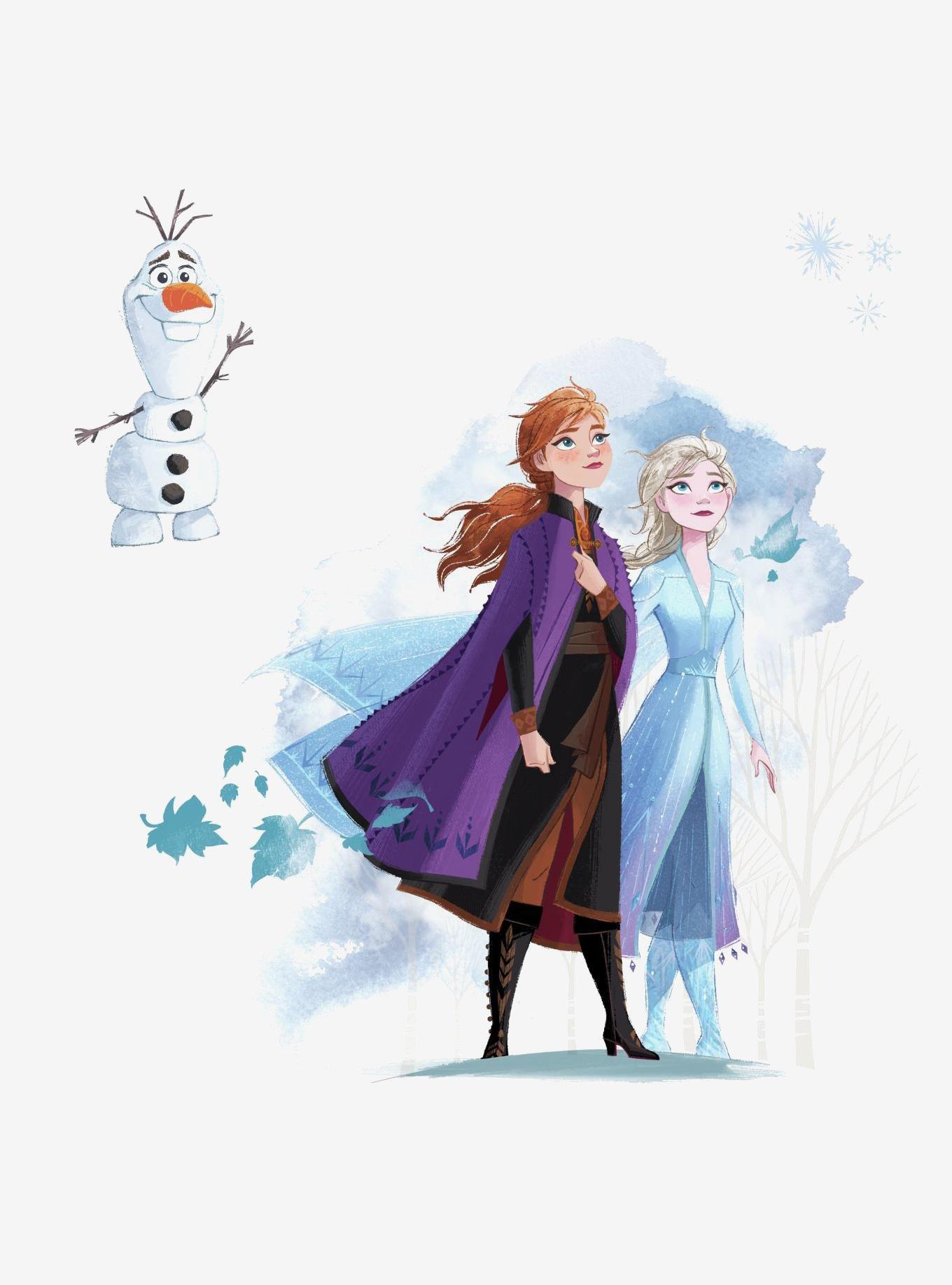Disney Frozen 2 Elsa, Anna and Olaf Peel And Stick Giant Wall Decals, , hi-res