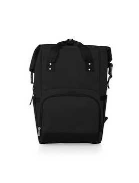 On The Go Roll-Top Black Cooler Backpack, , hi-res