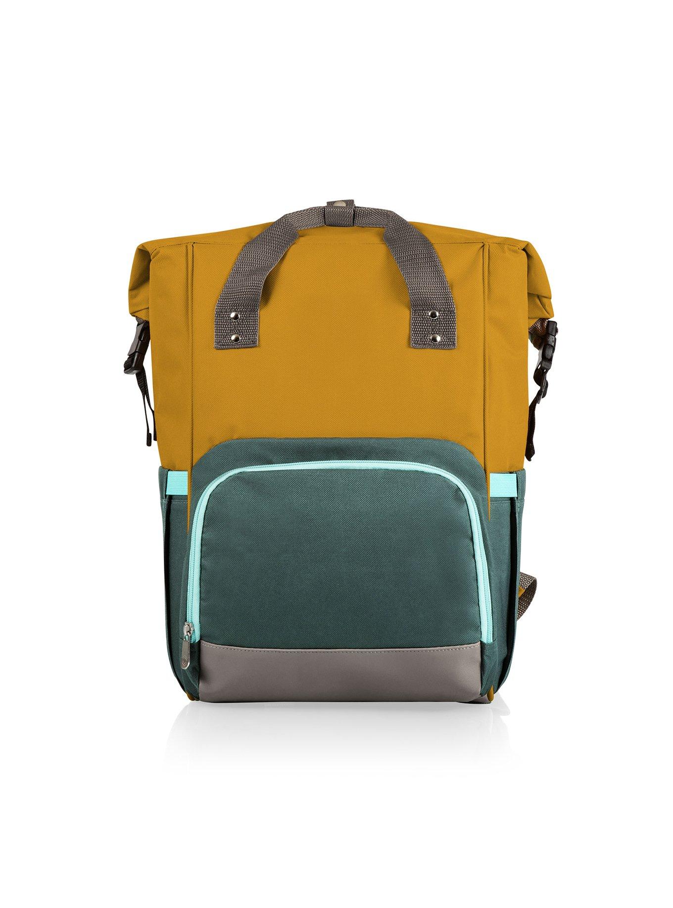 On The Go Roll-Top Mustard Cooler Backpack, , hi-res