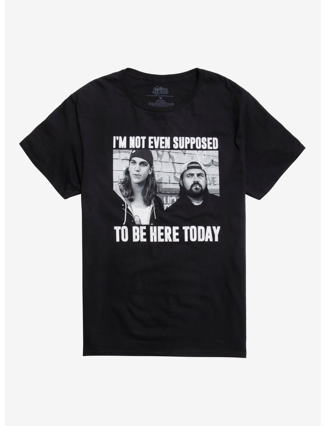 Jay And Silent Bob Be Here Today T-Shirt, BLACK, hi-res