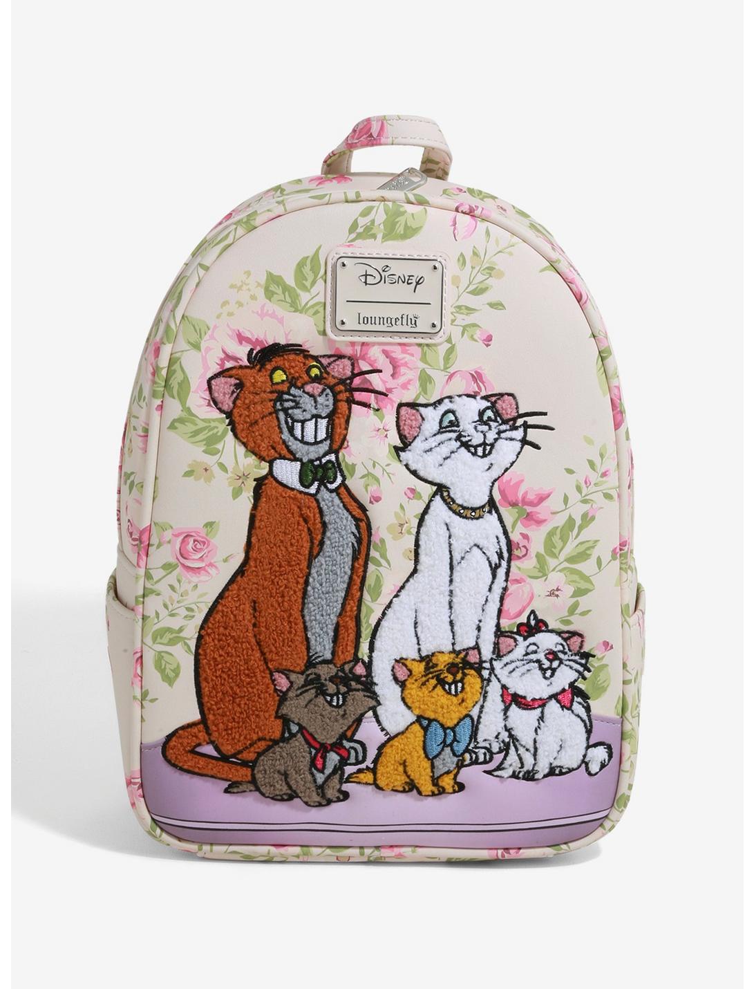 Loungefly Disney The Aristocats Floral Chenille Mini Backpack - BoxLunch Exclusive, , hi-res
