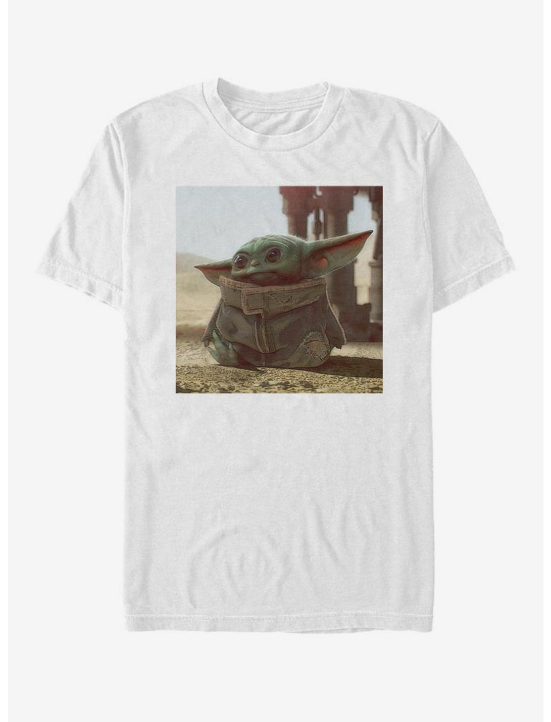 Star Wars The Mandalorian Baby Yoda Circle T-Shirt, WHITE, hi-res