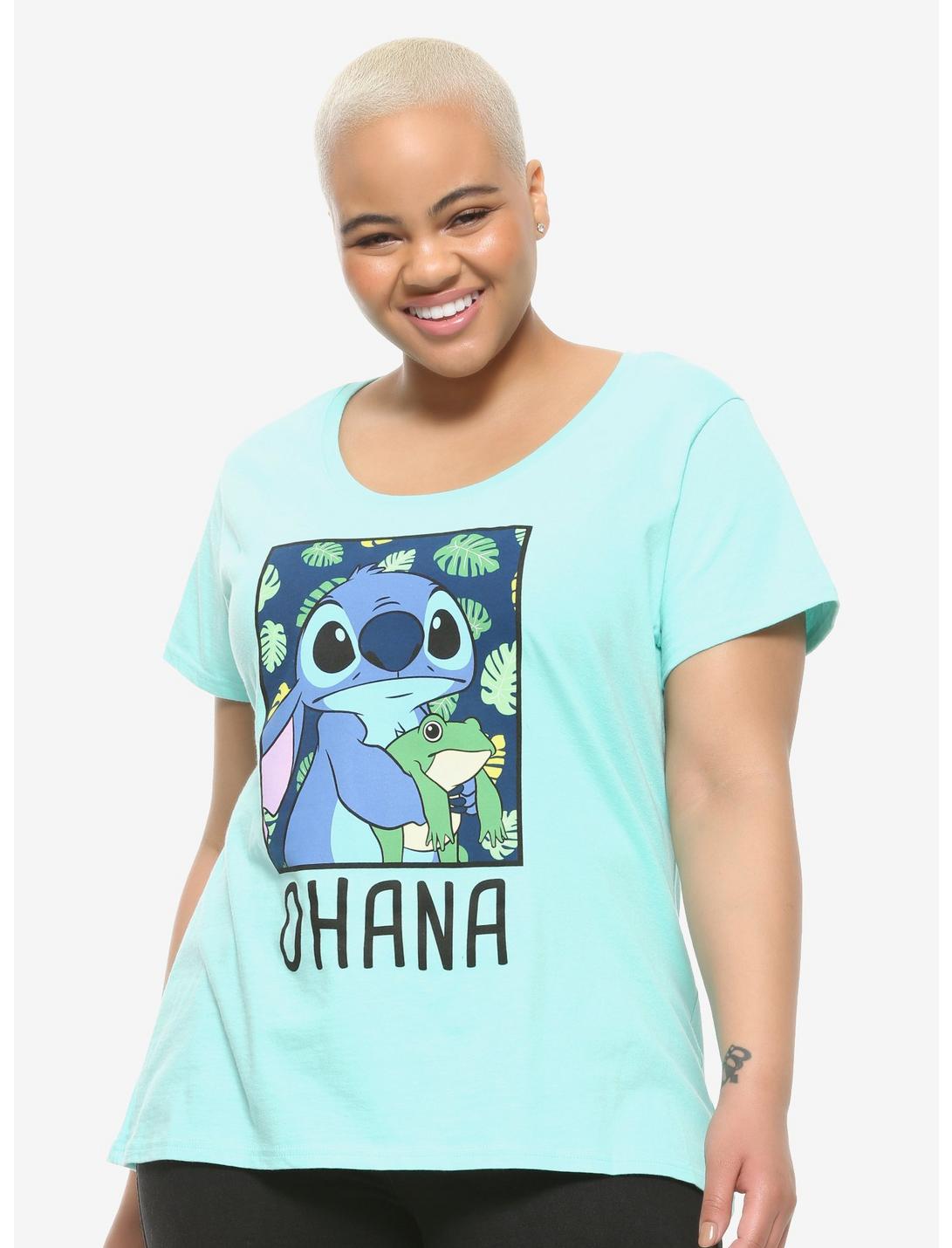 Disney Lilo & Stitch Frog Ohana Girls T-Shirt Plus Size, MULTI, hi-res
