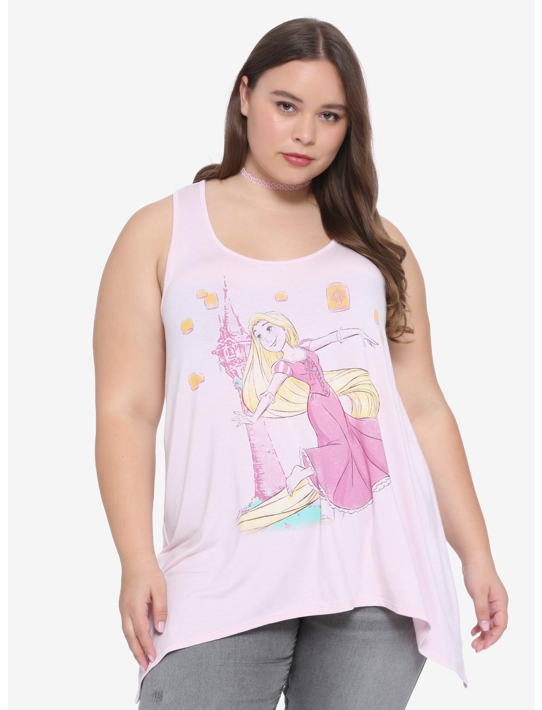 Disney Tangled Rapunzel Sketch Shark Bite Girls Tank Top Plus Size, MULTI, hi-res