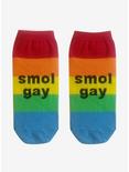 Smol Gay Rainbow No-Show Socks, , hi-res