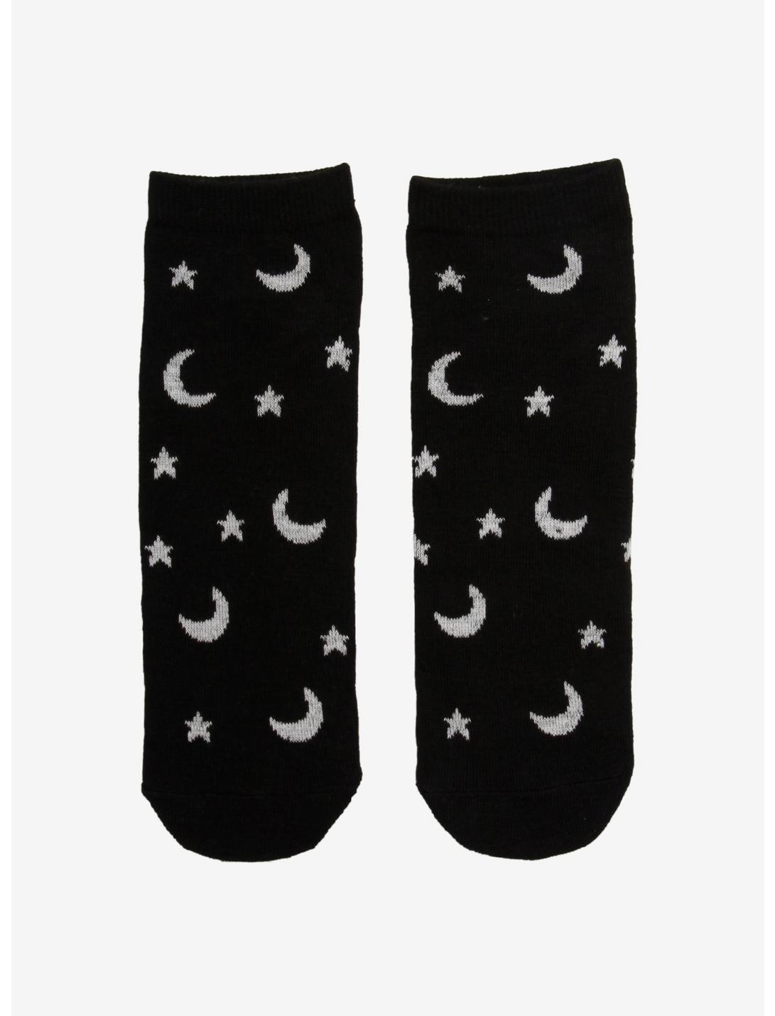Moon Stars Glow-In-The-Dark No-Show Socks, , hi-res
