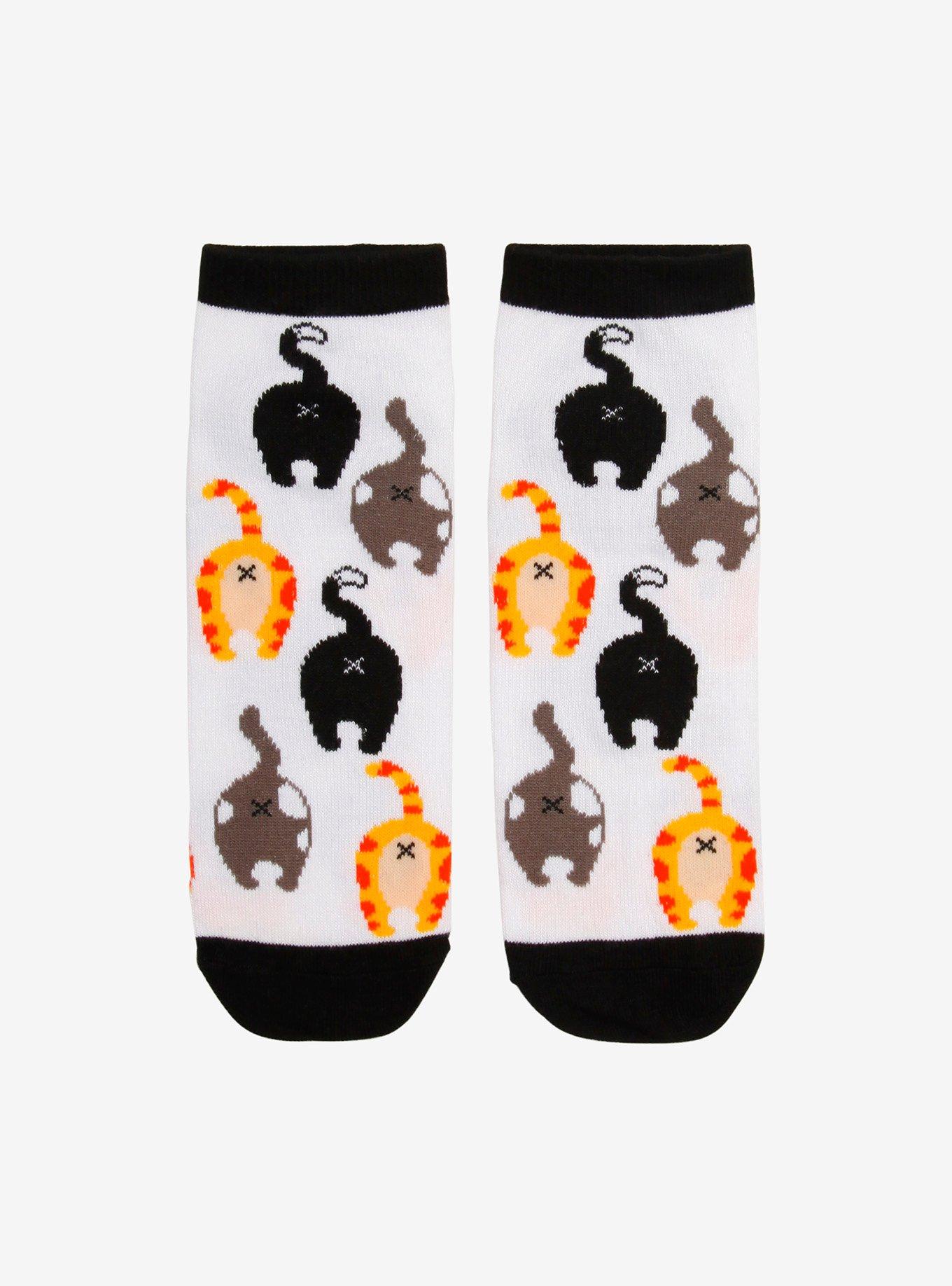 Cat Butt No-Show Socks, , hi-res