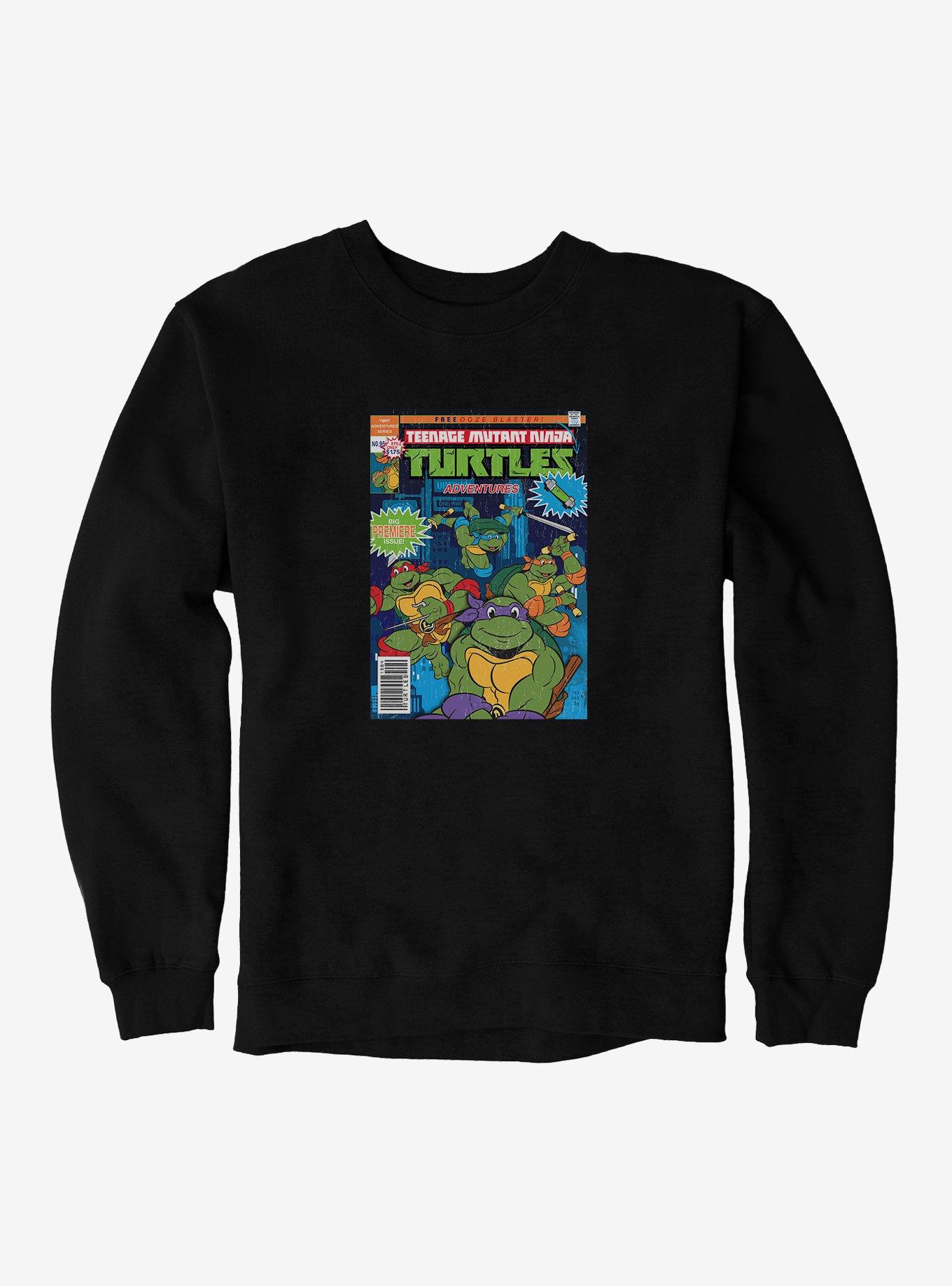 Teenage Mutant Ninja Turtles Adventures Premiere Comic Book Cover Sweatshirt, BLACK, hi-res