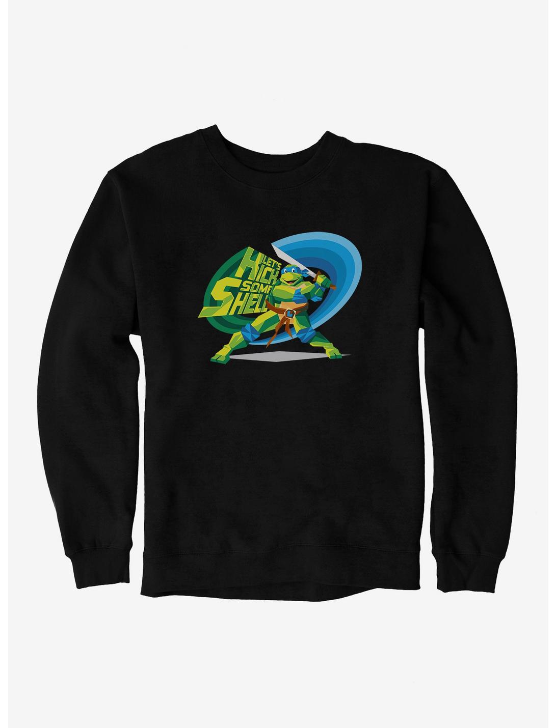 Teenage Mutant Ninja Turtles Let's Kick Some Shell Leonardo Sweatshirt, BLACK, hi-res