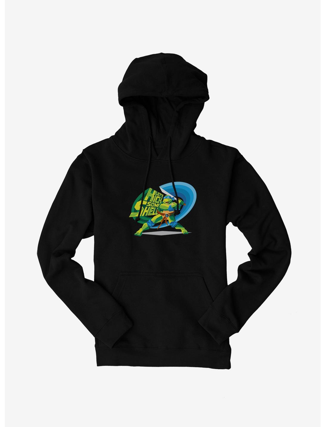 Teenage Mutant Ninja Turtles Let's Kick Some Shell Leonardo Hoodie, BLACK, hi-res