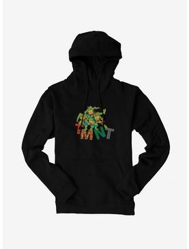 Teenage Mutant Ninja Turtles Patterned Logo Letters Group Hoodie, , hi-res
