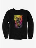 Teenage Mutant Ninja Turtles Rainbow Paint Group Fight Sweatshirt, BLACK, hi-res