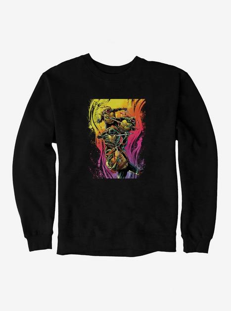 Teenage Mutant Ninja Turtles Rainbow Paint Group Fight Sweatshirt ...
