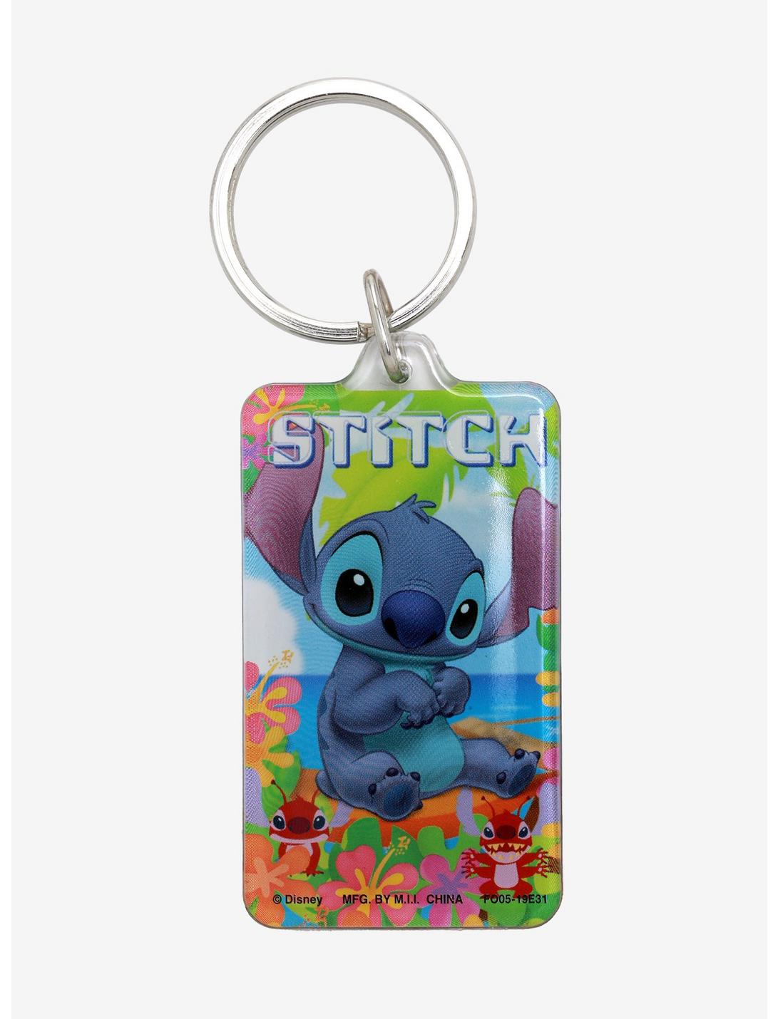 Disney Lilo & Stitch Flowers Lucite Key Chain, , hi-res
