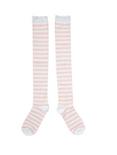 Pink & White Striped Over-The-Knee Socks, , hi-res